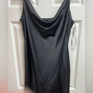 Black draped dress